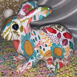SPRING EASTER Bunny Floral Decoupage Style Decor